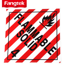 Caution flammable solid dangerous goods shipping container label stickers